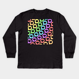 Rainbow Heart Speech Bubbles Kids Long Sleeve T-Shirt